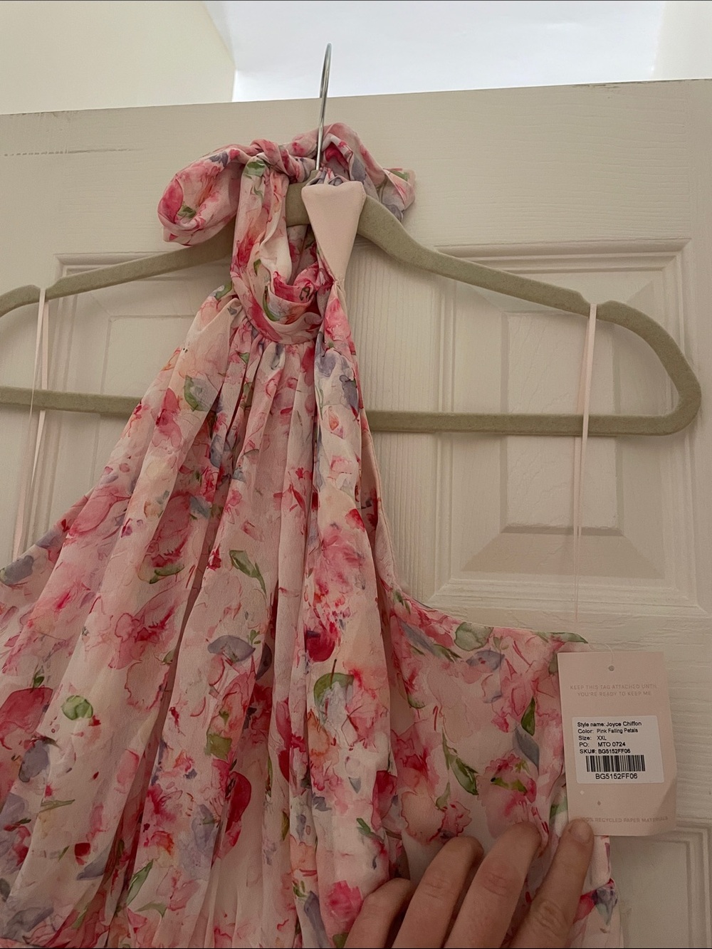 Birdy Grey Pink Floral Halter Maxi Dress - Picture 2 of 3